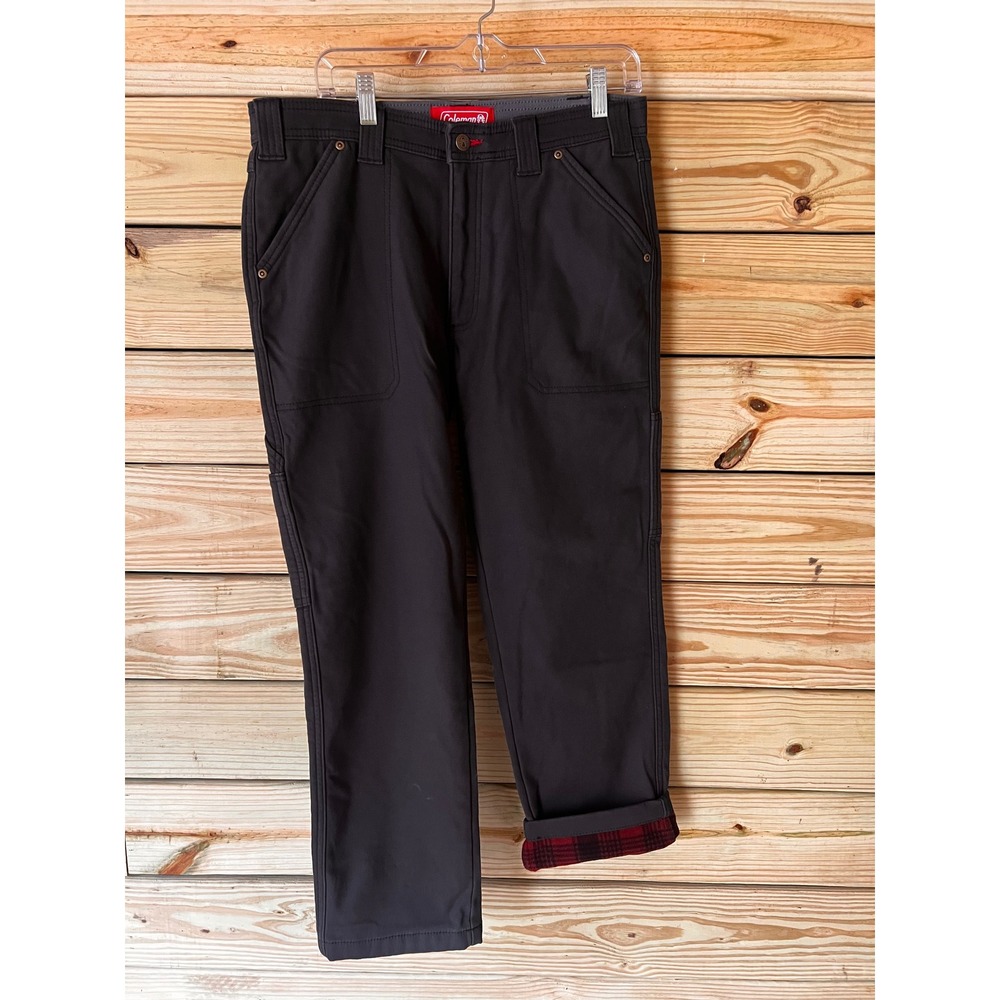 Coleman Mens Fleece Lined Canvas Utility Pants Black 32x30‎ SACF5P5744 Phantom